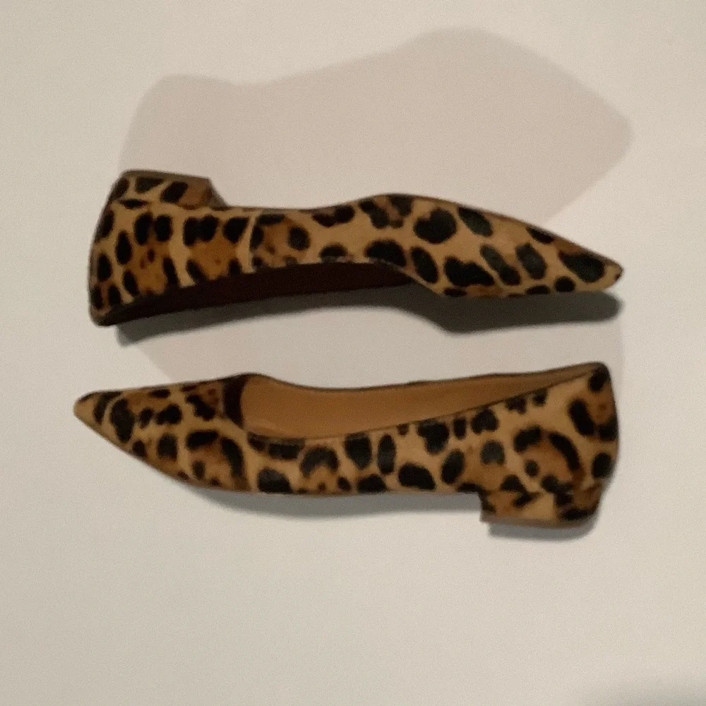 J Crew Factory Marina leopard calf hair flats - Picture 6 of 8